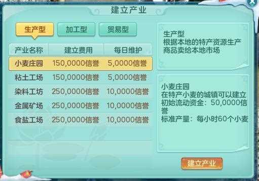 神武3工商行会之贸易型 贸易型产业详细介绍_神武工商行会攻略